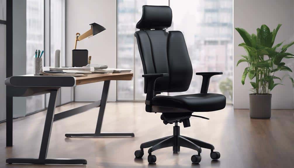 ergonomic armless office chair