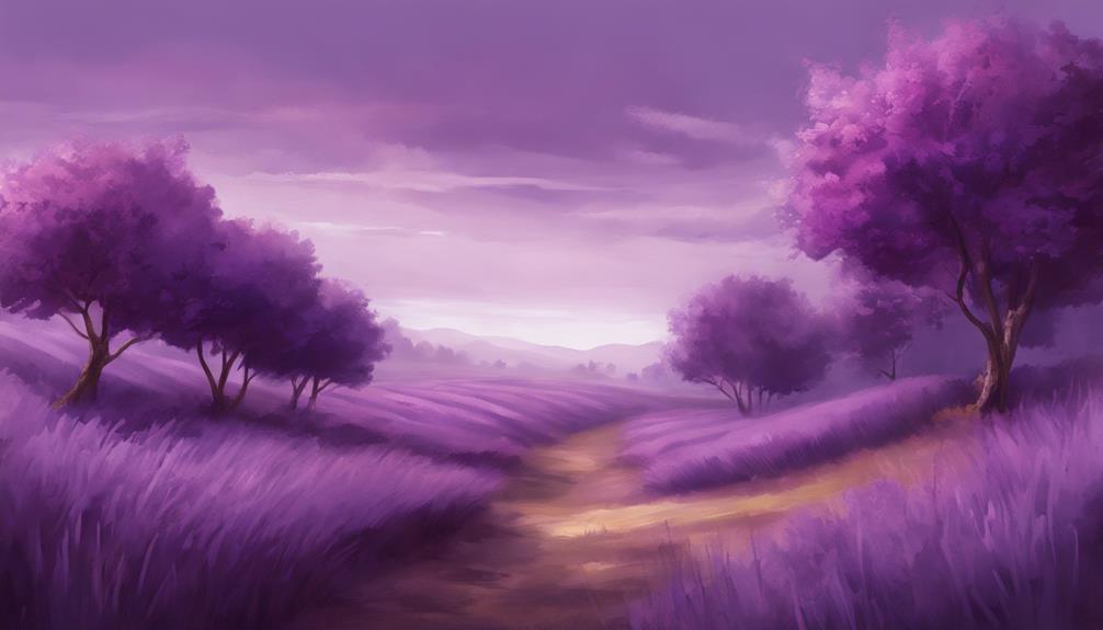 purple as calming presence